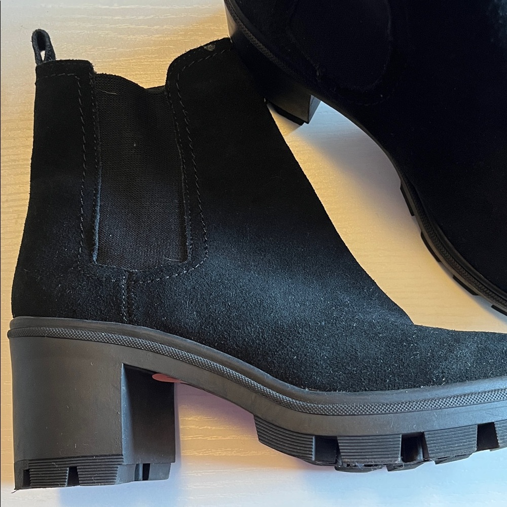 Splendid Black Suede Heeled Boots